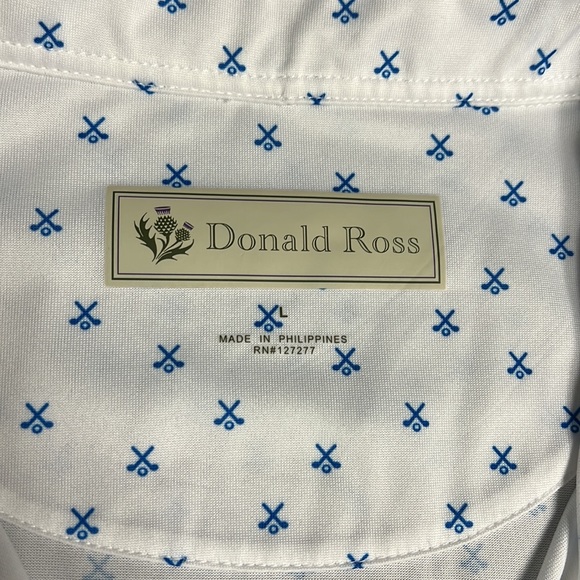 Donald Ross White Polo Size Large - Picture 4 of 4